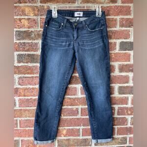 Paige Kylie crop jeans - Stretch cuffed cropped  Capri Dark Wash size 26